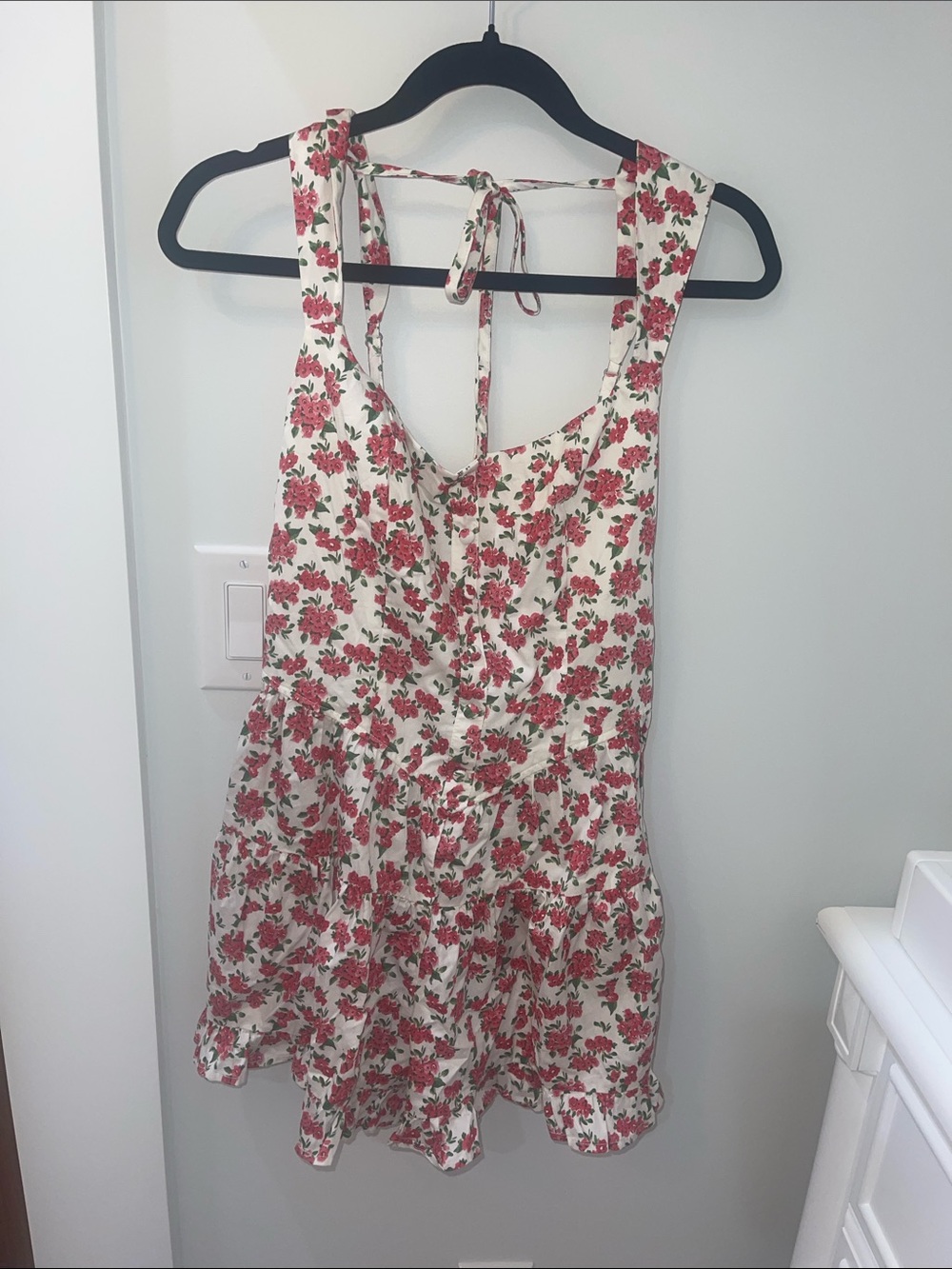 wild fable Cream Floral Tie-Back Romper